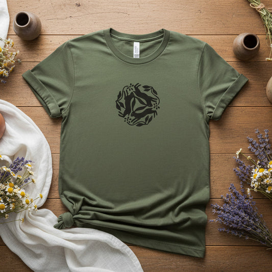 Three Hares T-Shirt - Ancient Folklore, Folk, Lore Of The Land, S-XXL