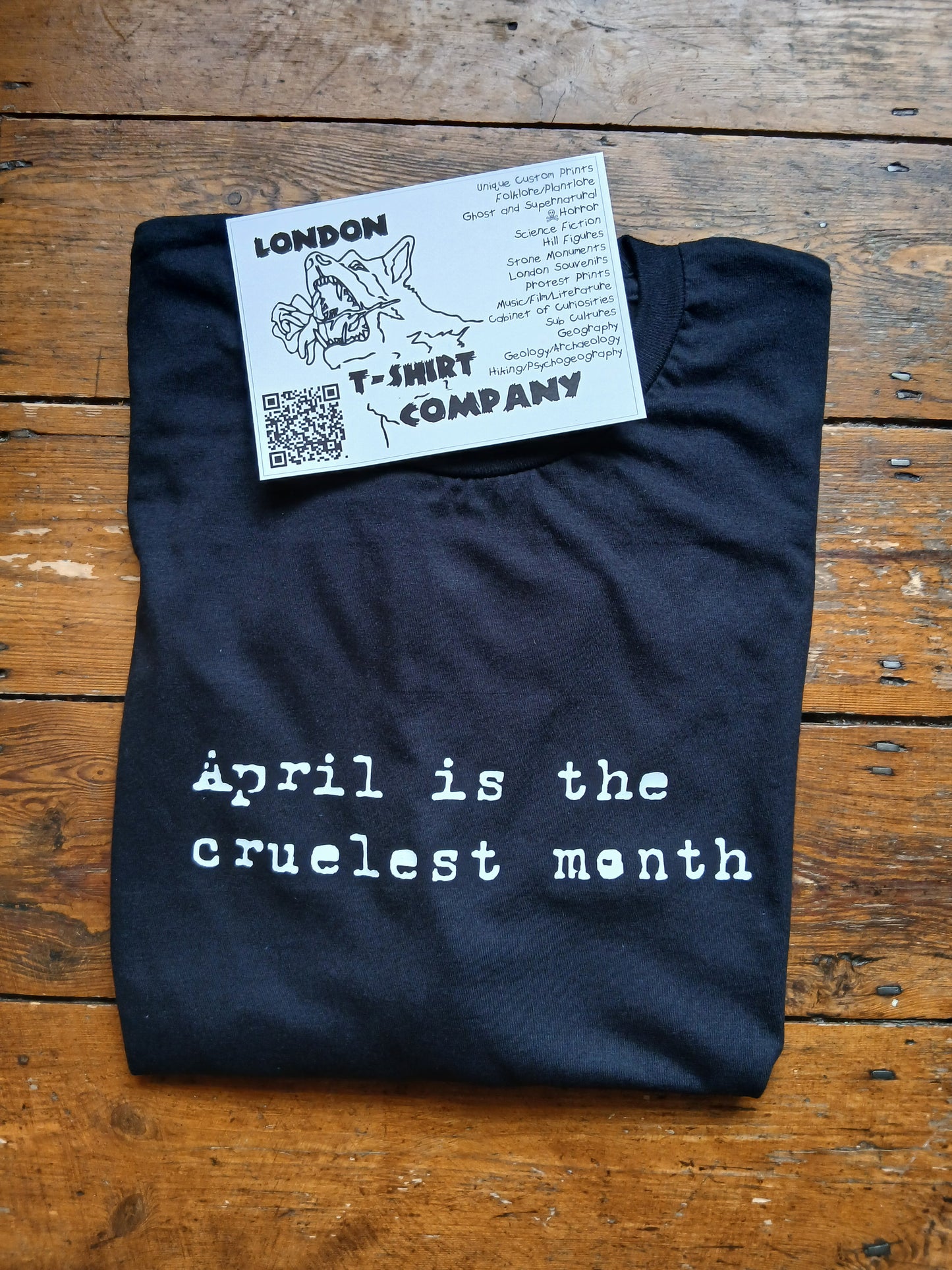 T. S. Eliot T-Shirt - The Waste Land, 'April Is the cruellest month', S-XXL