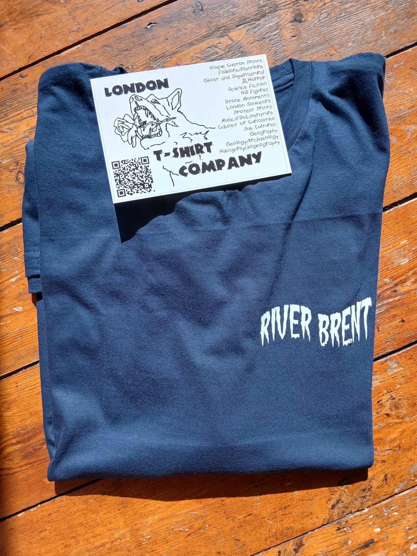River Brent Pocket Logo T-Shirt - Alternative London Souvenir, Various Colours