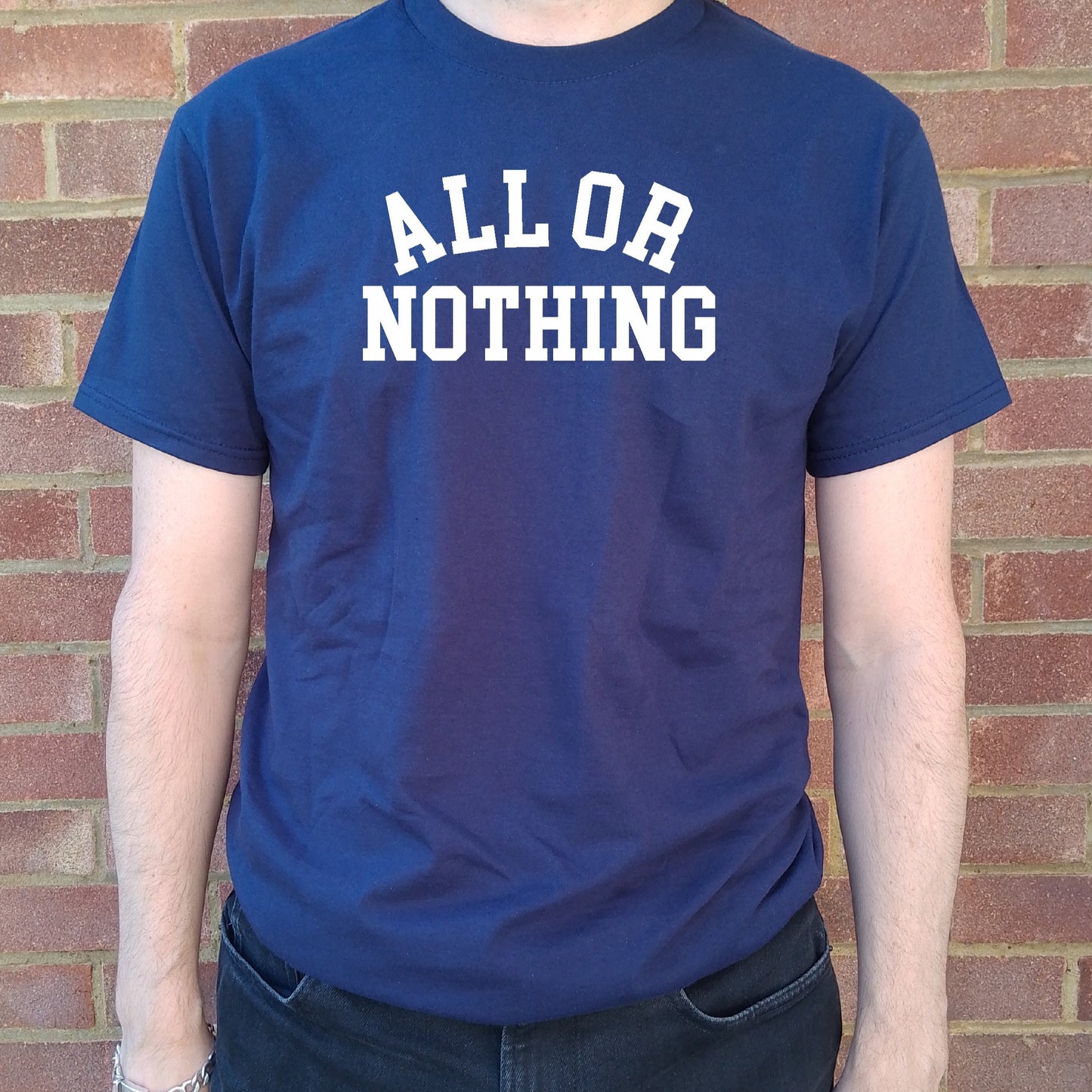 'All Or Nothing' T-Shirt - Retro Slogan Top, 60s Mod, Various Colours