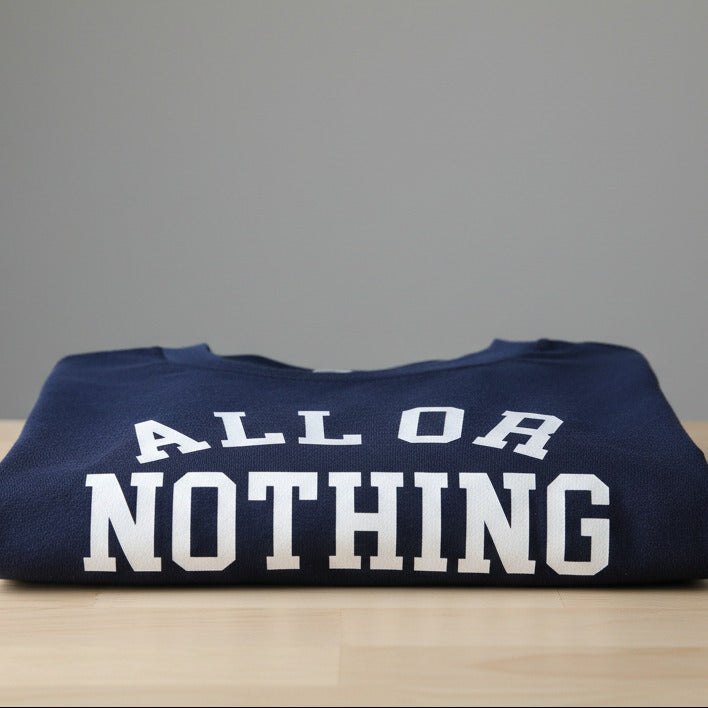 'All Or Nothing' T-Shirt - Retro Slogan Top, 60s Mod, Various Colours