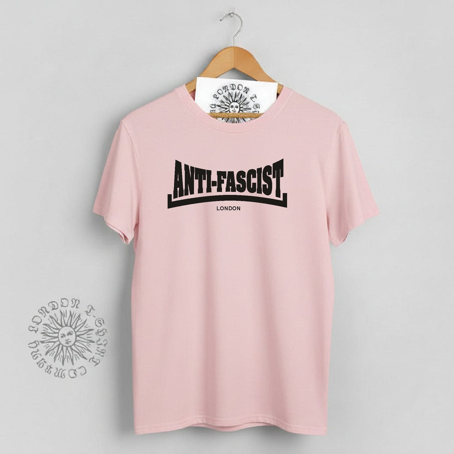 Anti Fascist T-Shirt - Custom Print Town Name, Protest Top, Various Colours