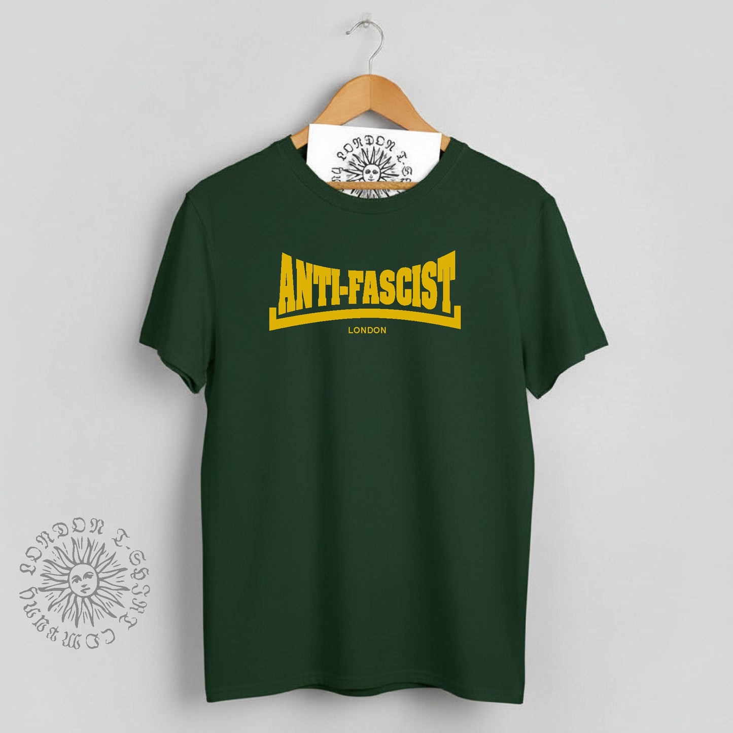 Anti Fascist T-Shirt - Custom Print Town Name, Protest Top, Various Colours