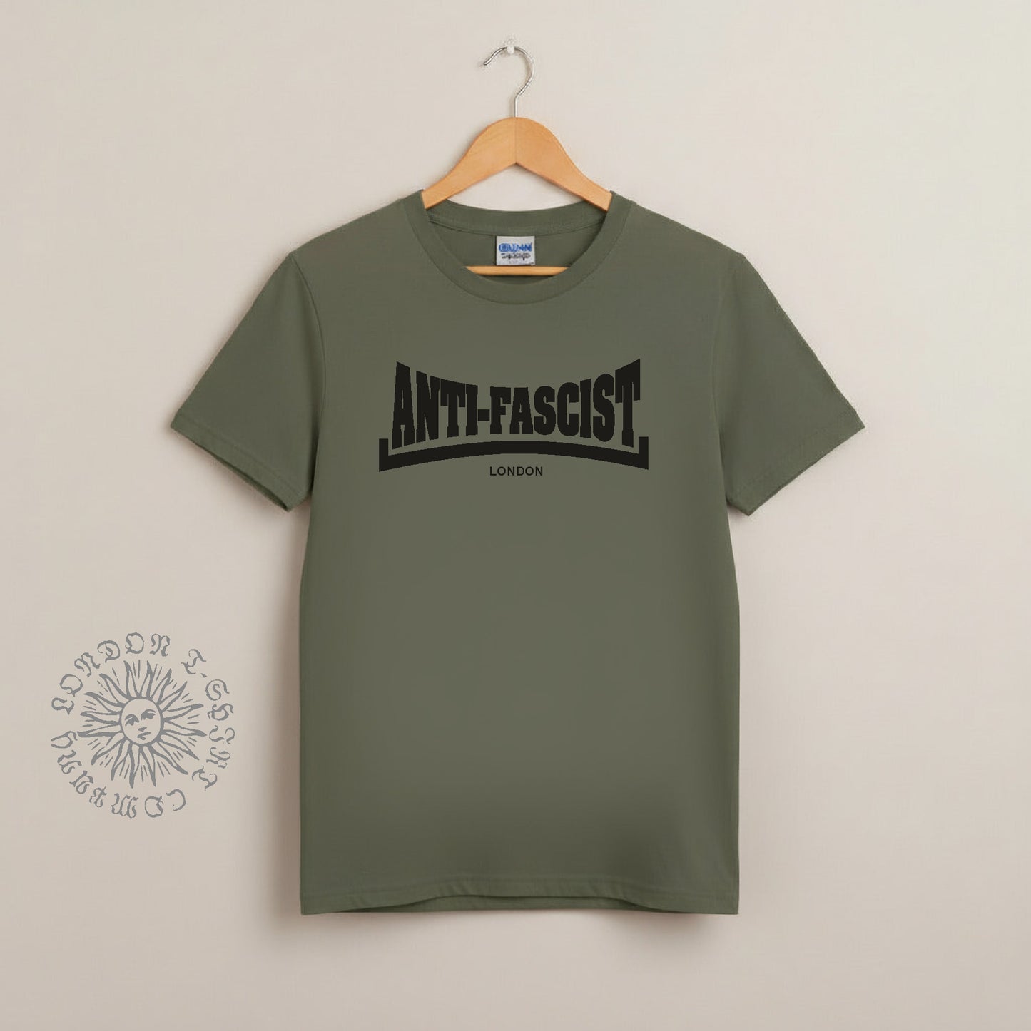 Anti Fascist T-Shirt - Custom Print Town Name, Protest Top, Various Colours