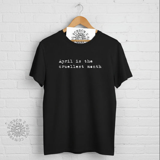 T. S. Eliot T-Shirt - The Waste Land, 'April Is the cruellest month', S-XXL