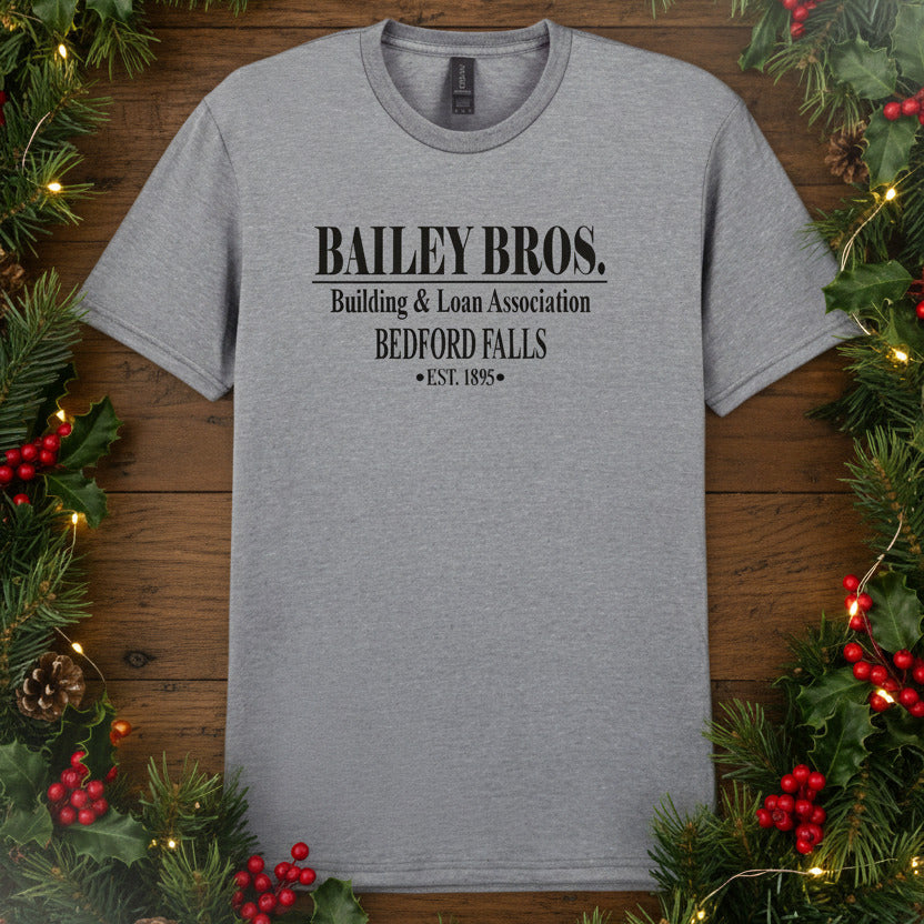 Bailey Bros T-Shirt - Bedford Falls, Christmas, It's A Wonderful Life, S-XXL
