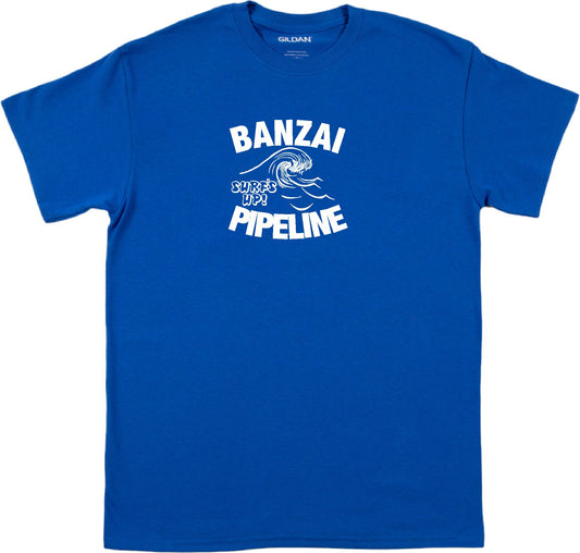 Banzai Pipeline 'Surf's Up' Souvenir T-Shirt - Retro Surfer, Hawaii, Various Colours