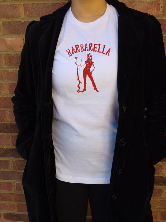 Barbarella T-Shirt - 60s Science Fiction Pinup, Various Colours