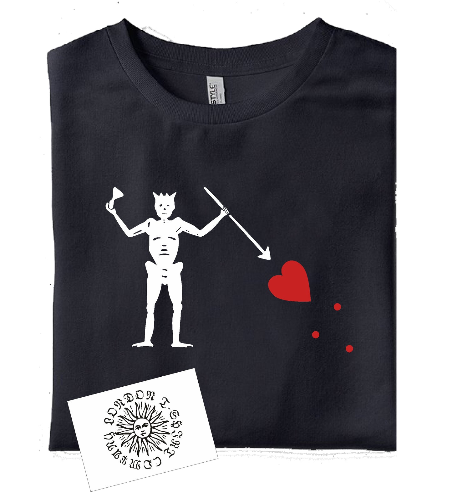 Black Beard Pirate Flag T-Shirt - ☠️ S-XXL