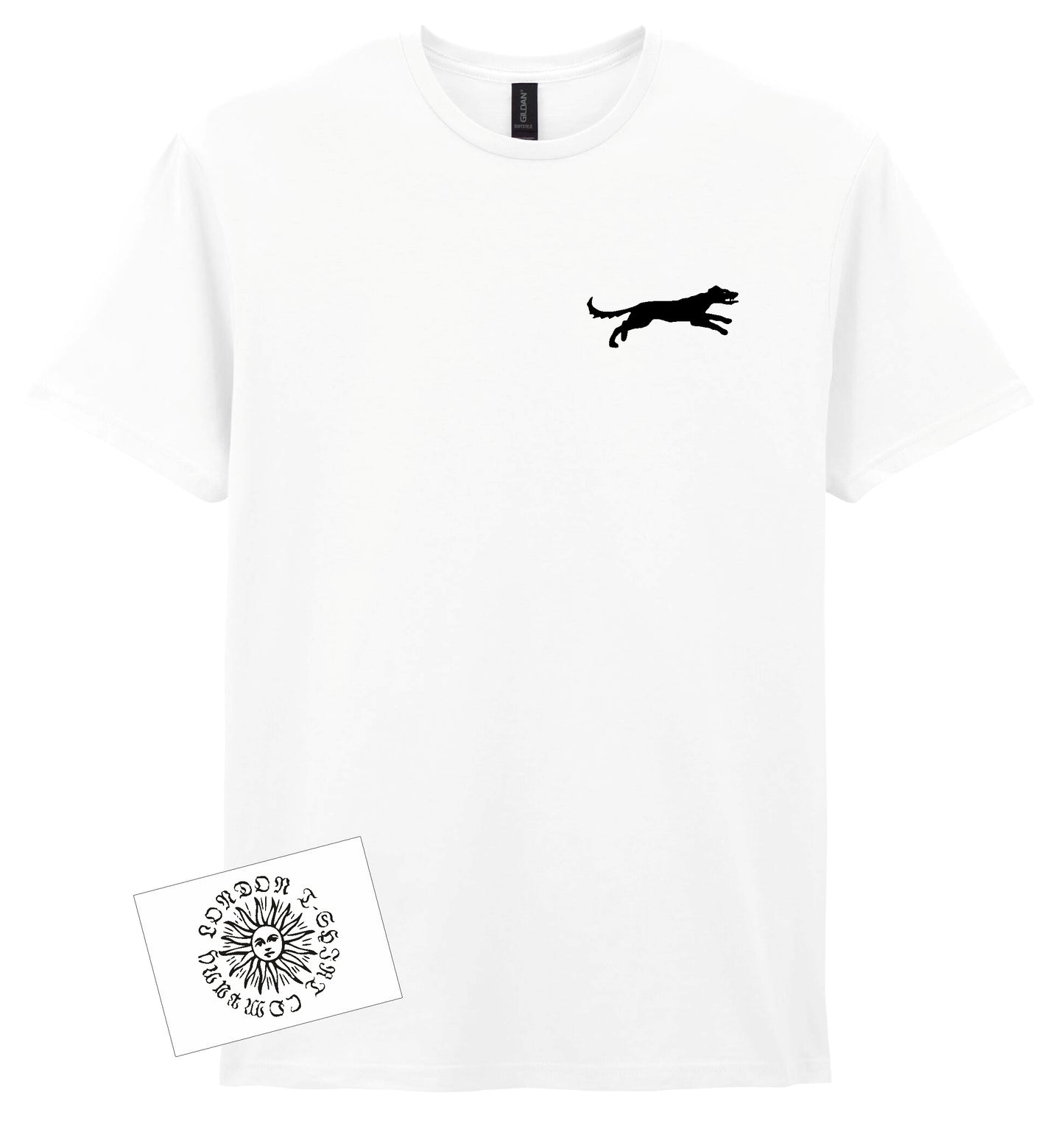 Black Shuck T-Shirt - Ghost Dog, British Folklore, Pocket Logo, Various Colours