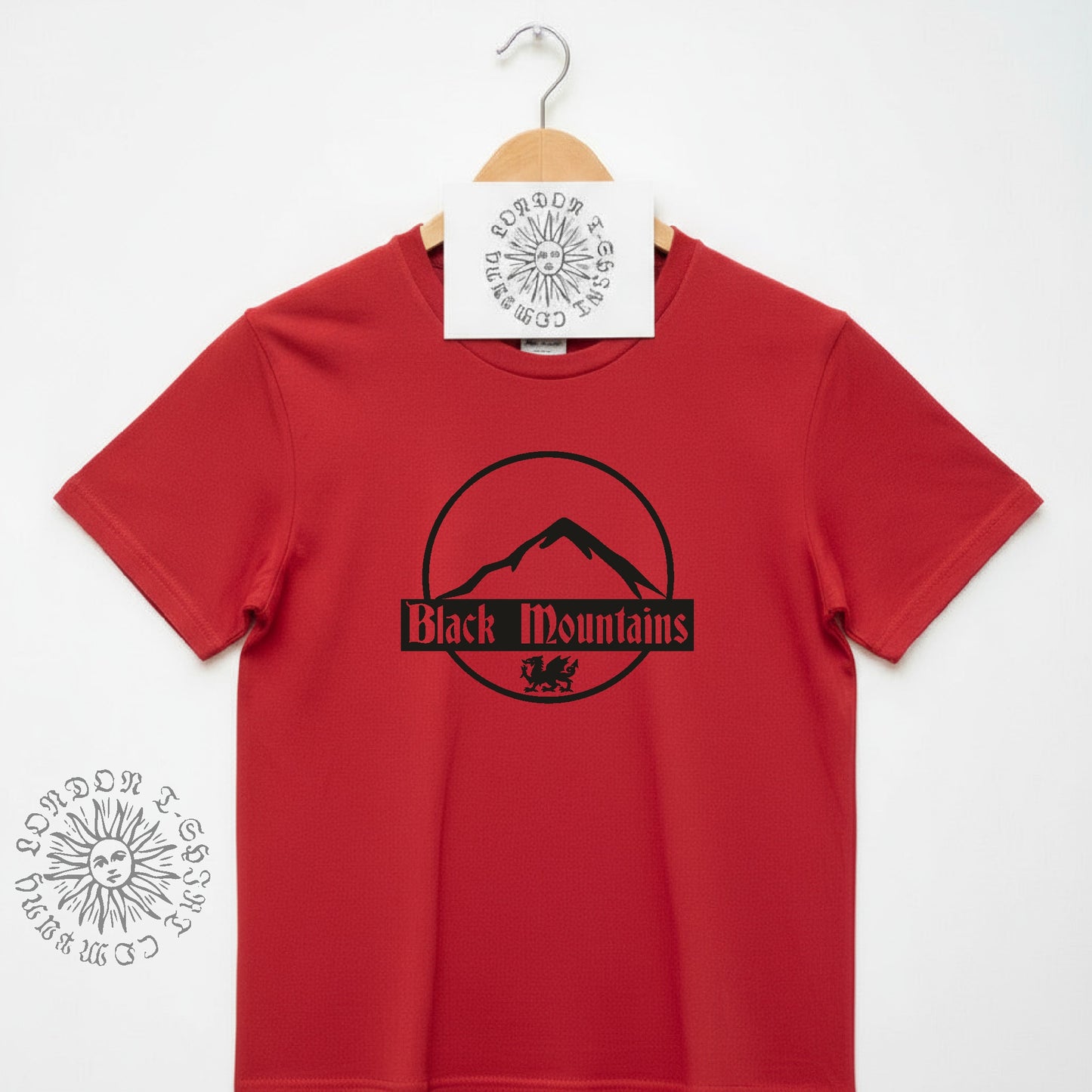 Black Mountains T-Shirt - Wales, Brecon Beacons Souvenir, Various Colours