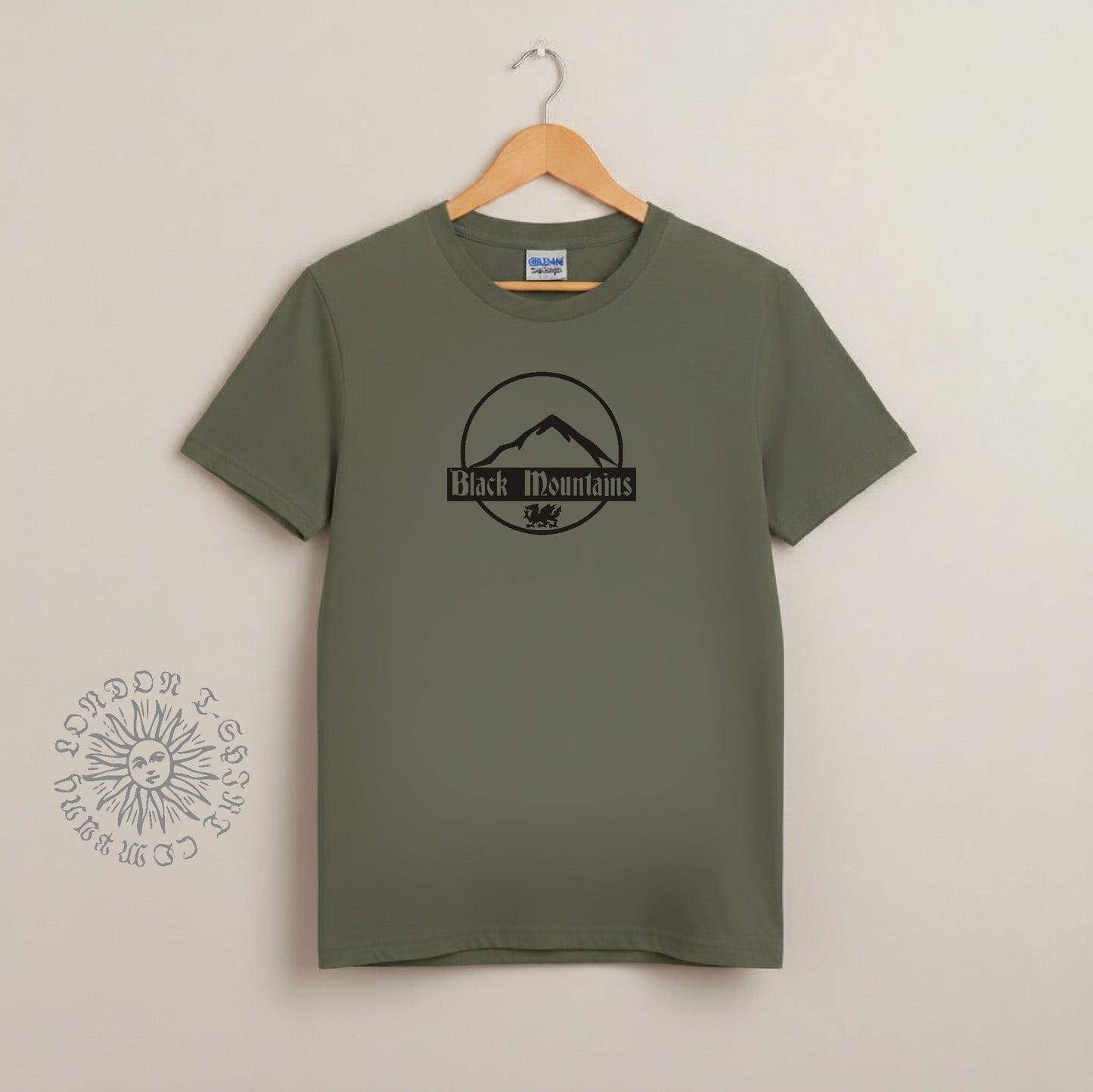 Black Mountains T-Shirt - Wales, Brecon Beacons Souvenir, Various Colours