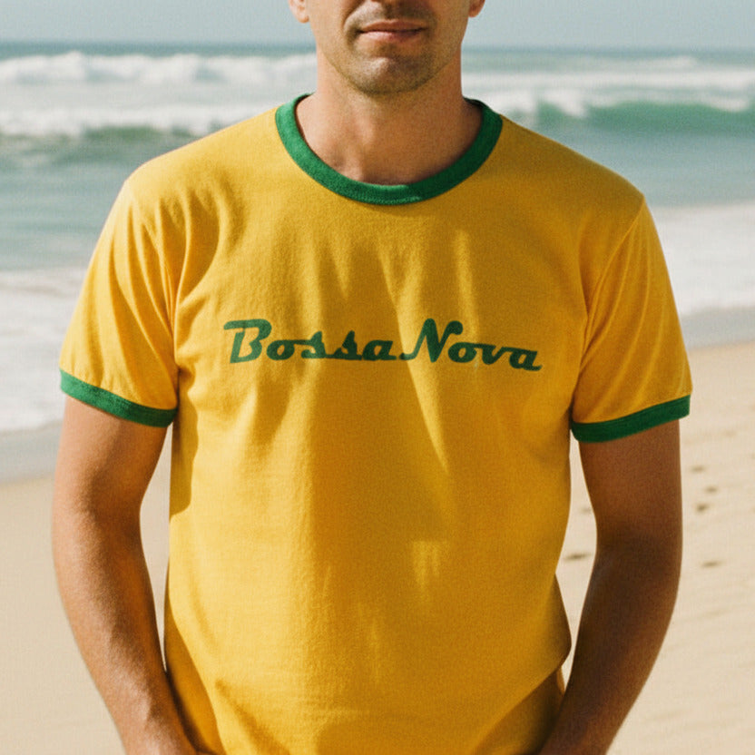 Bossa Nova Ringer T-Shirt - Jazz, Retro Style, Souvenir, Brazil, S-XXL