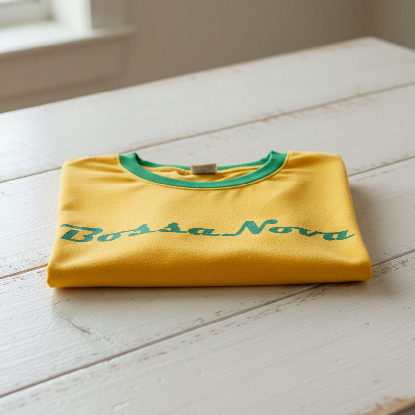 Bossa Nova Ringer T-Shirt - Jazz, Retro Style, Souvenir, Brazil, S-3XL