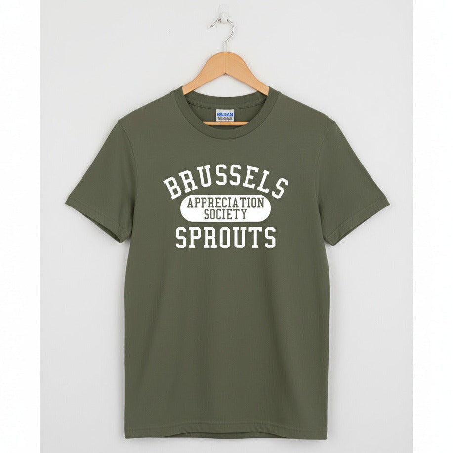 Brussels Sprouts Appreciation Society T-Shirt - Fun Christmas Gift, Various Colours