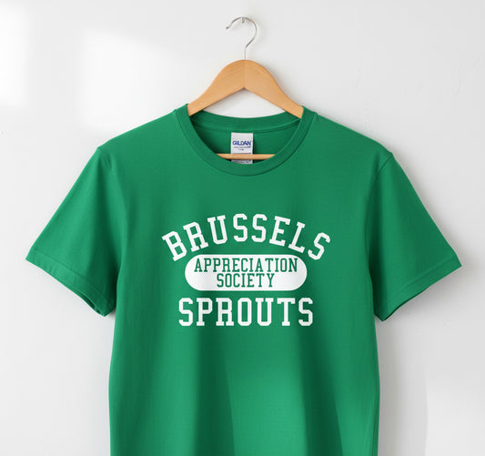 Brussels Sprouts Appreciation Society T-Shirt - Fun Christmas Gift, Various Colours