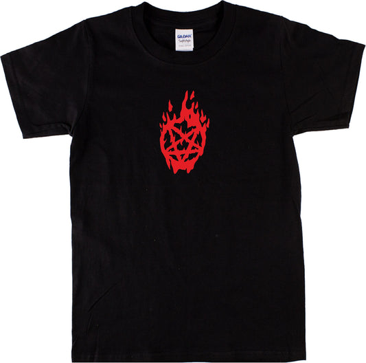 Burning Pentagram T-Shirt - Gothic, Wicca, Pagan, Witch, Horror, Various Colours