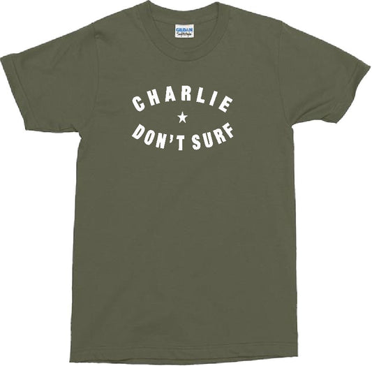 Charlie Don't Surf, Star T-Shirt - Retro Army, Apocalypse Now Inspired, Punk, Various Colours