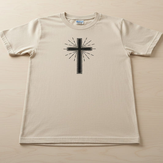 Cross Symbol T-Shirt - Country Western Cowboy, Crucifix, Various Colours