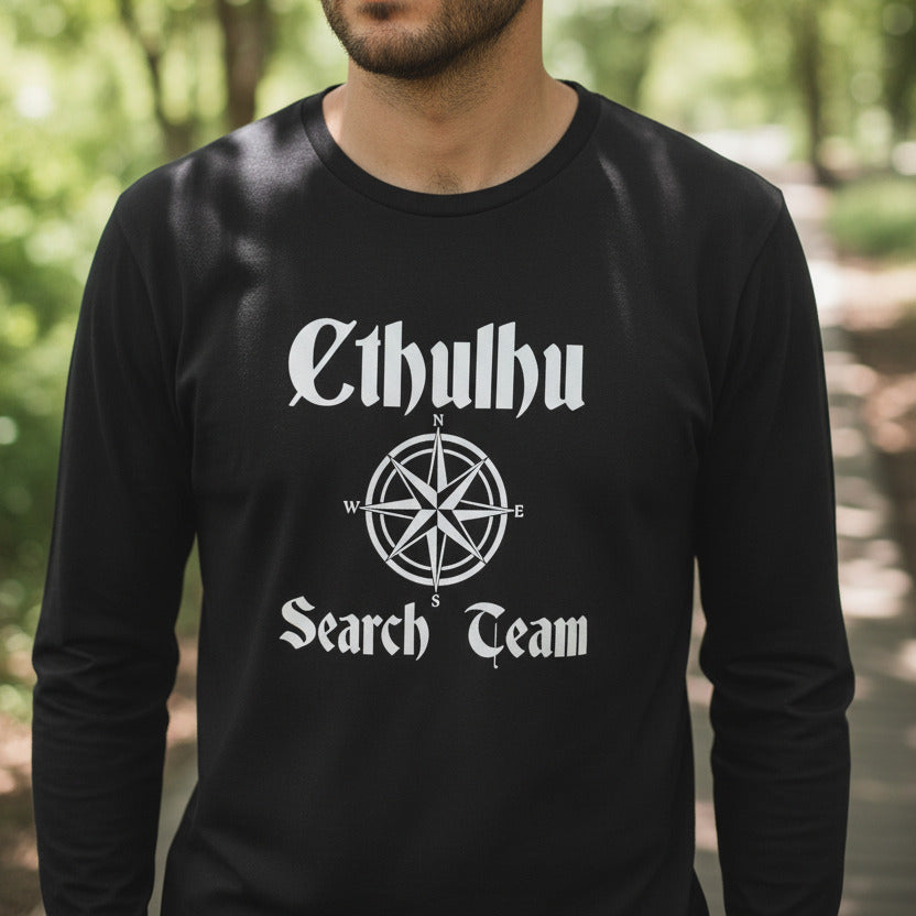 Cthulhu Long Sleeve T-Shirt: Search Team, H. P. Lovecraft, Weird Fantasy Horror, Various Colours
