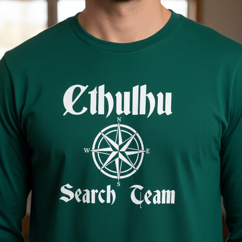Cthulhu Long Sleeve T-Shirt: Search Team, H. P. Lovecraft, Weird Fantasy Horror, Various Colours