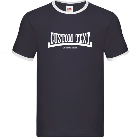 Personalised Custom Printed Retro Boxing Logo T-Shirt - Sub Culture, Football