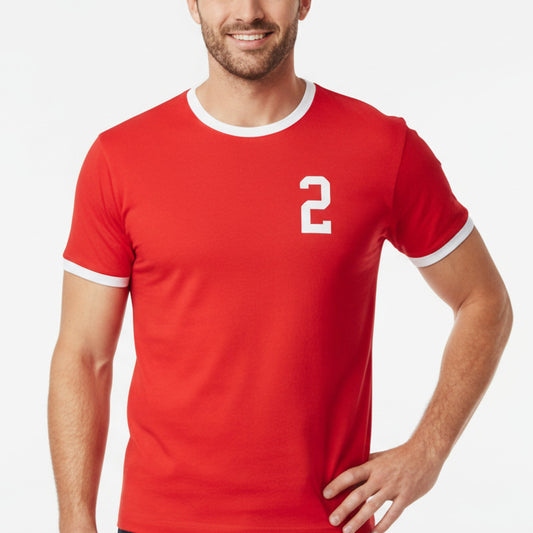 Custom Number Ringer T-Shirt - Retro College Style, Preppy Top, Pocket Varsity Number, Various Colours