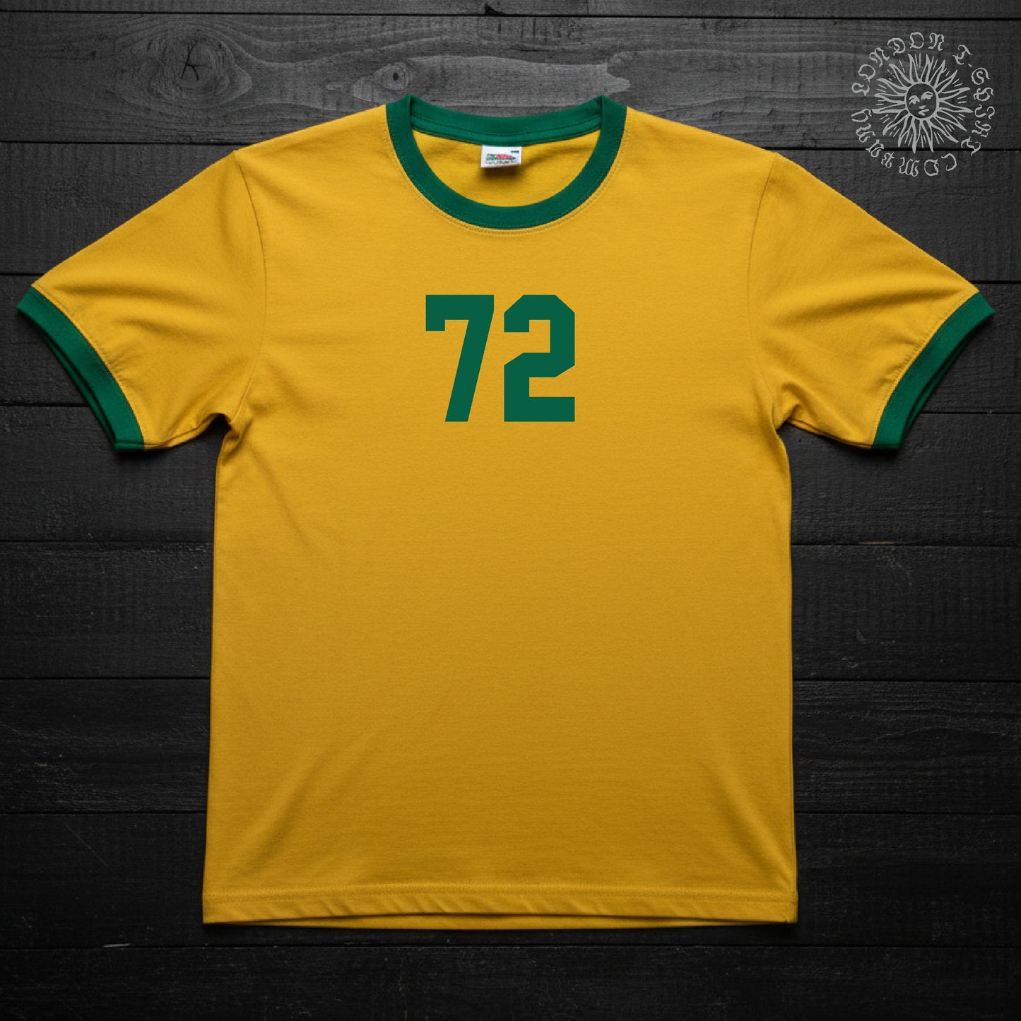 Custom Printed Varsity Number Ringer T-Shirt - Retro Style Personalised Number Top, Various Colours S-3XL
