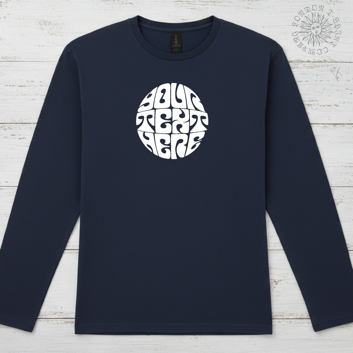 Custom Printed Long Sleeve T-Shirt - Circle Logo, Counter Culture, Various Colours