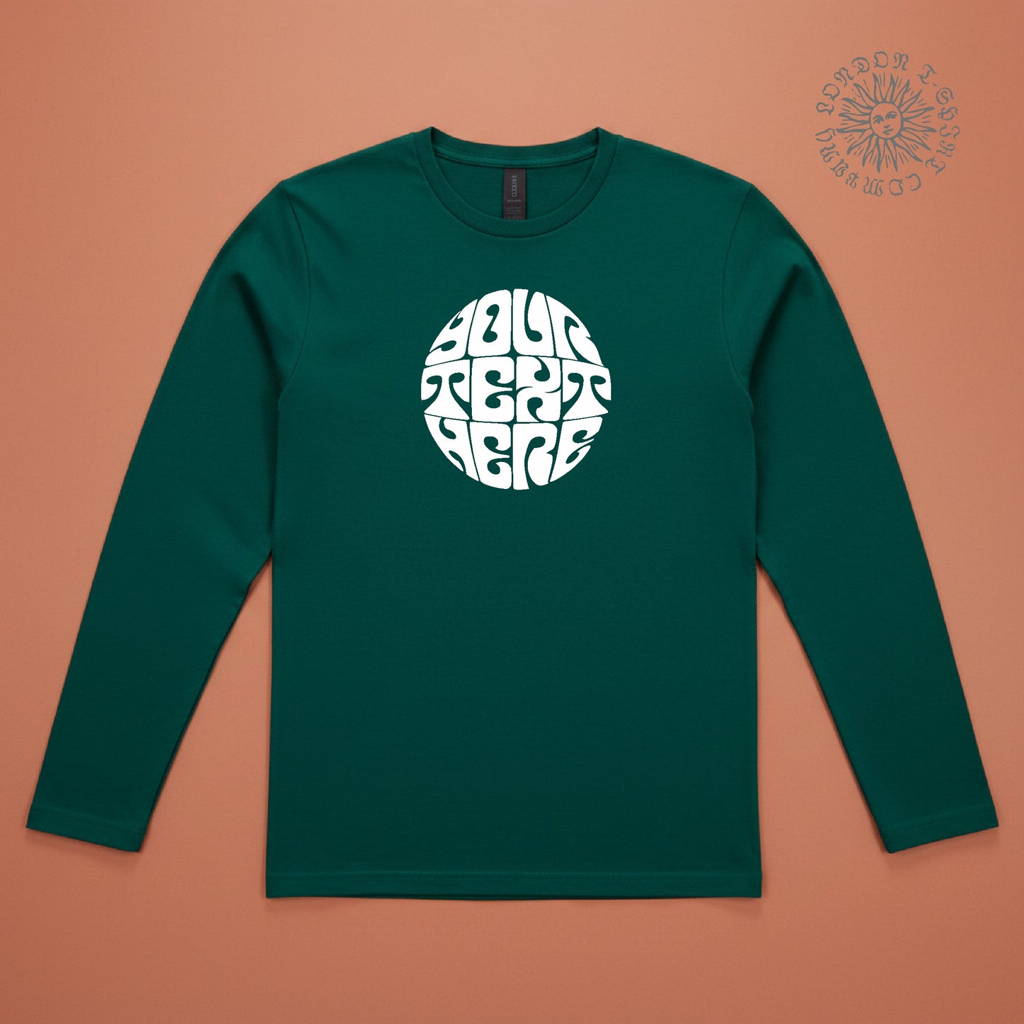 Custom Printed Long Sleeve T-Shirt - Circle Logo, Counter Culture, Various Colours