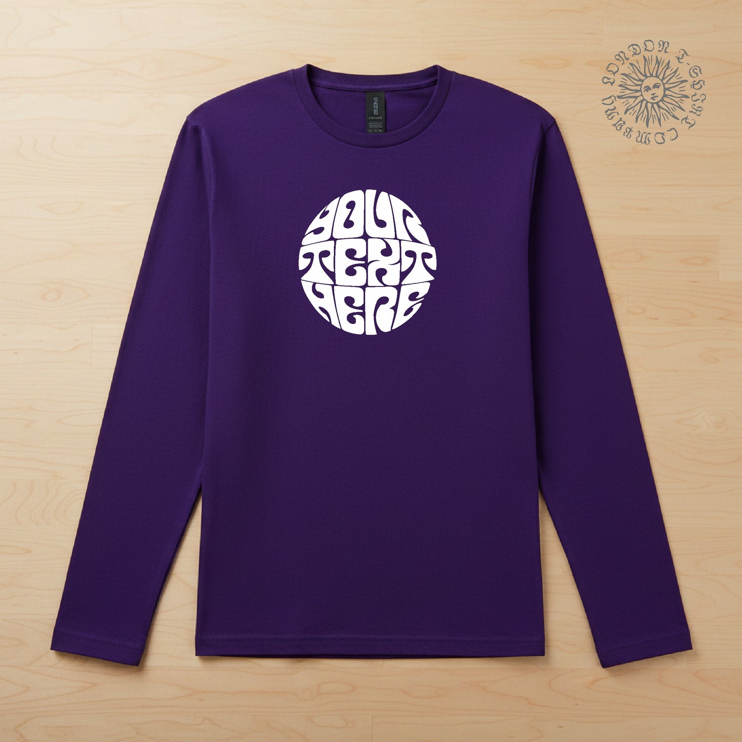 Custom Printed Long Sleeve T-Shirt - Circle Logo, Counter Culture, Various Colours