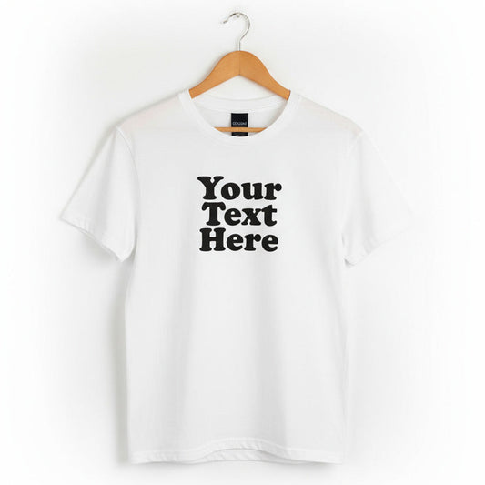 Custom Printed T-Shirt - Retro 70s Style, Personalised, Various Colours
