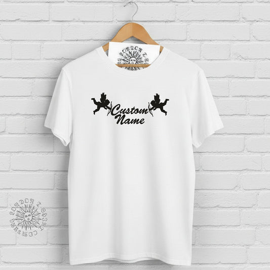 Custom Cupid T-Shirt - Personalised Valentine's Day Top, Various Colours