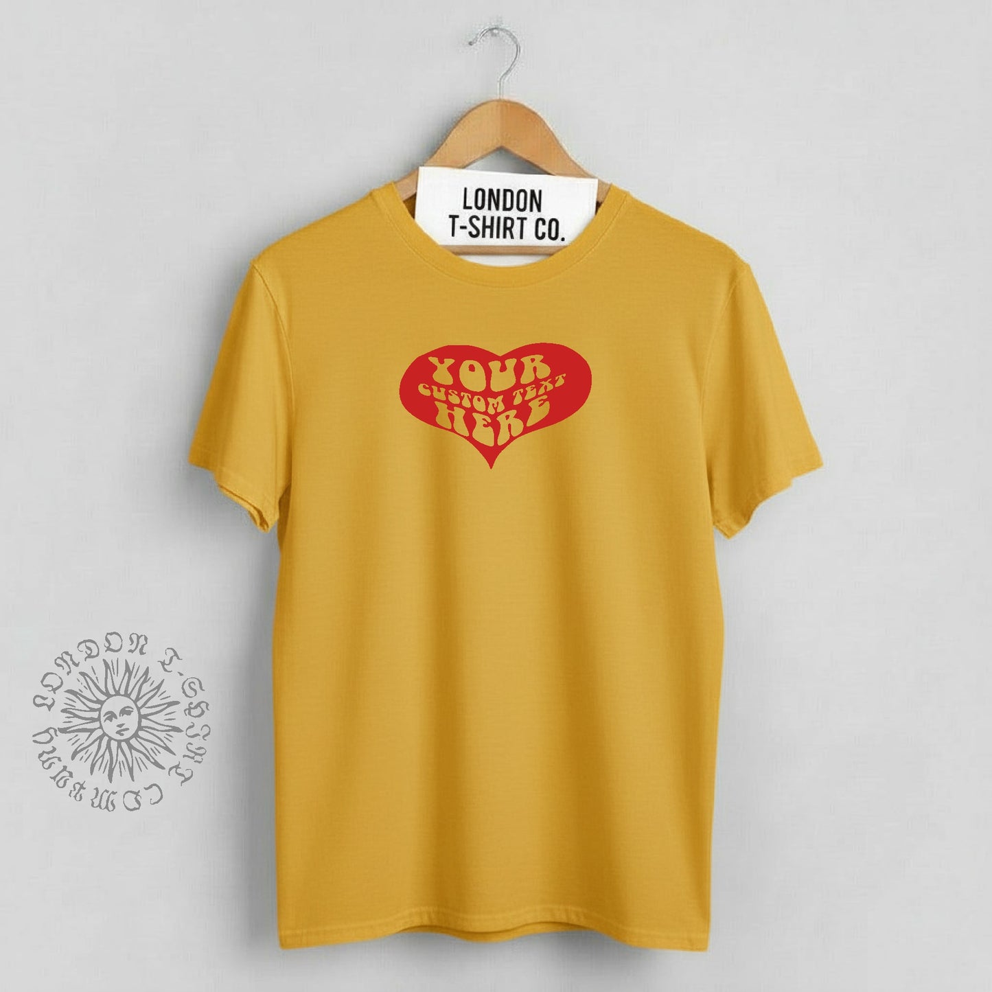 Heart TShirt - Custom Print, Retro style, Valentine's Day, Various Colours