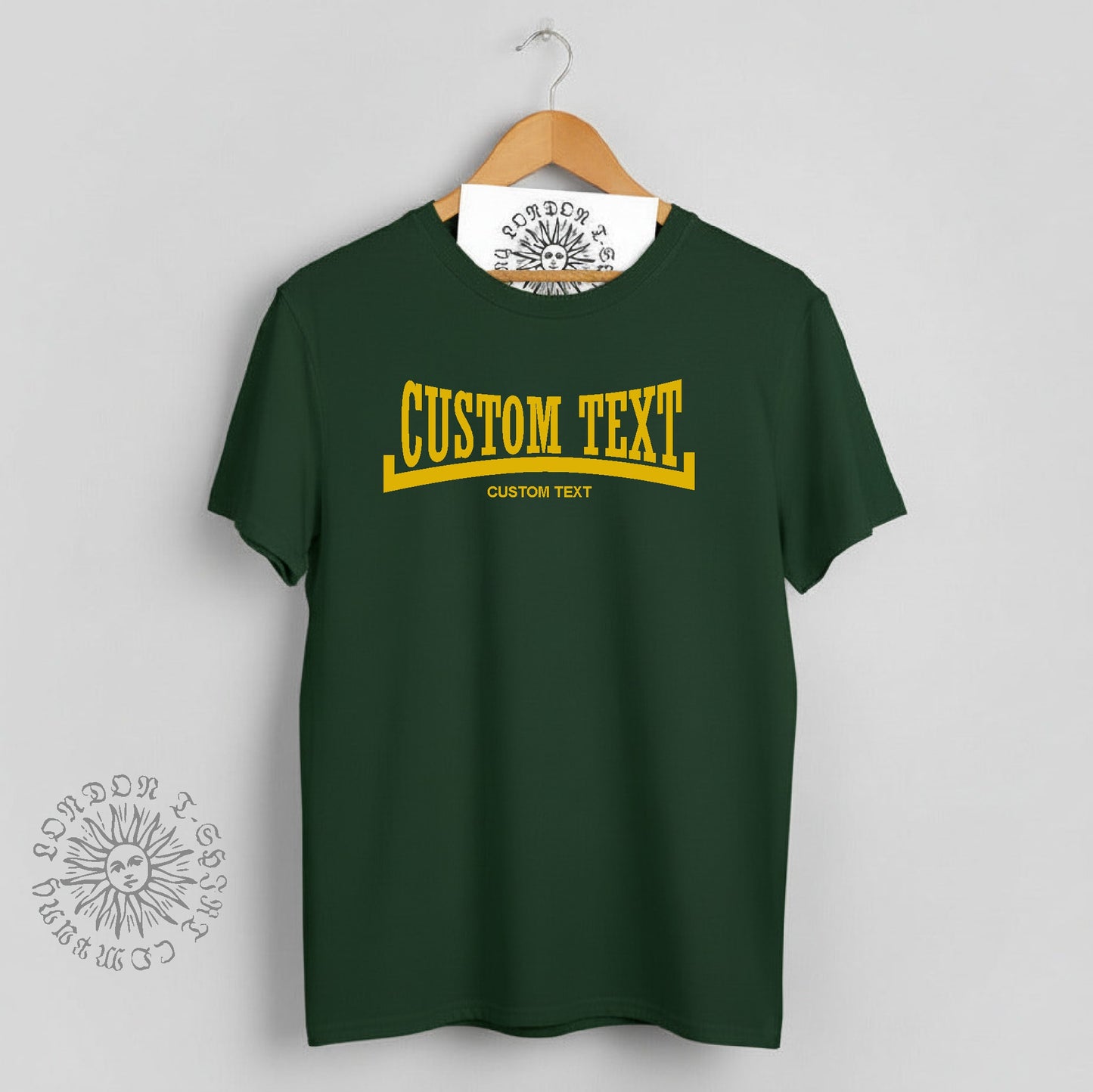 Personalised Custom Print T-Shirt - Souvenir, Football, Retro Boxing Style Logo, Various Colours