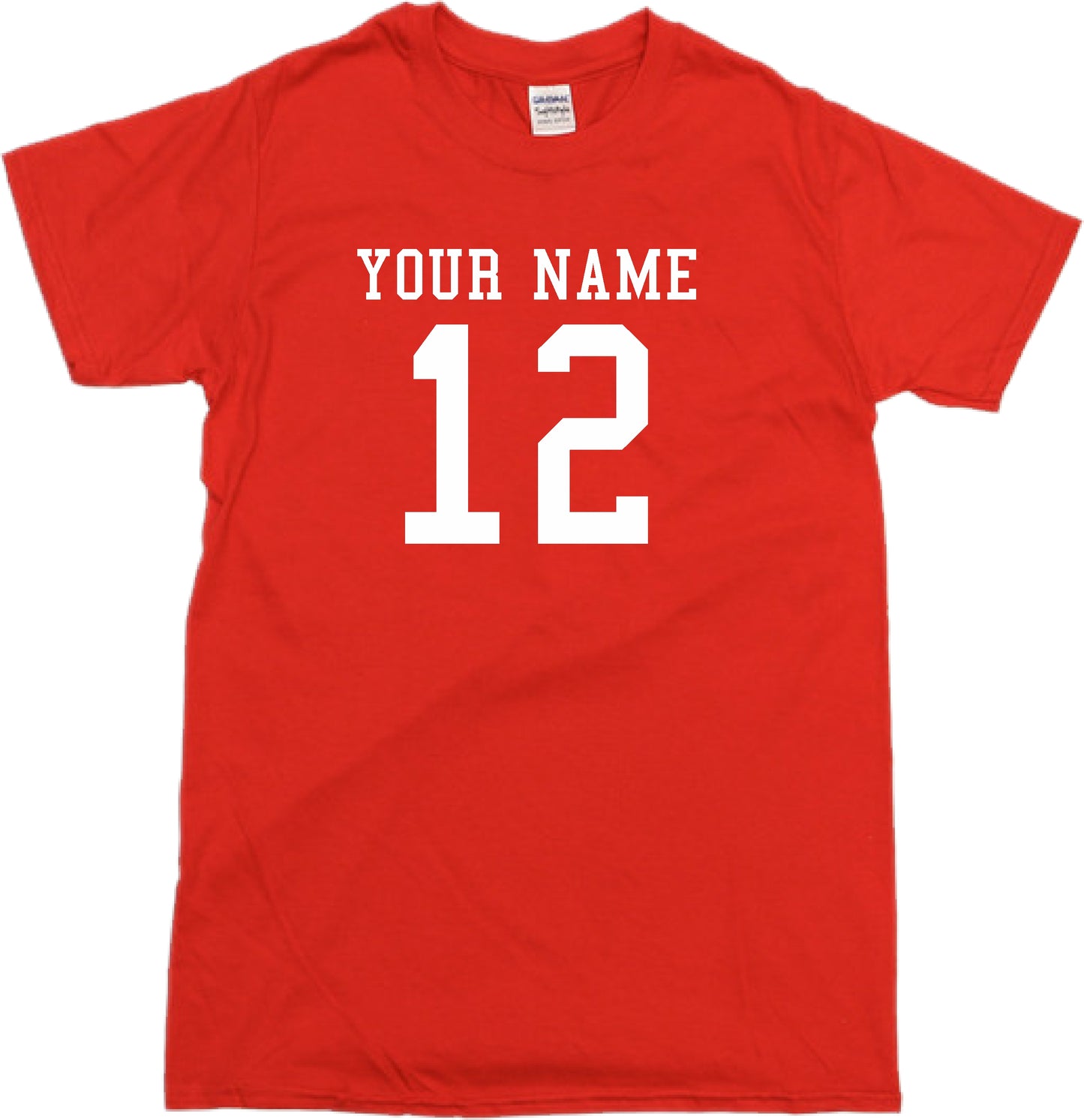 Custom Print Name And Number T-Shirt - Retro College Style, Personalised Varsity Top, Various Colours