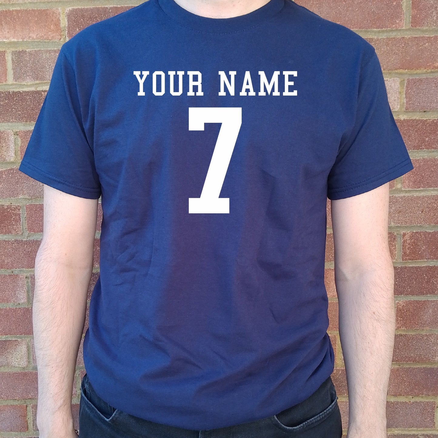 Custom Print Name And Number T-Shirt - Retro College Style, Personalised Varsity Top, Various Colours