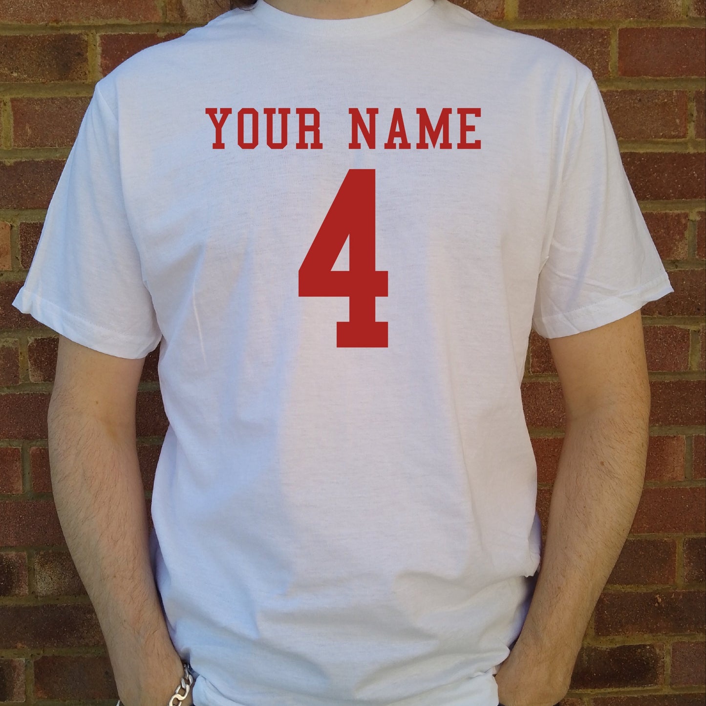 Custom Print Name And Number T-Shirt - Retro College Style, Personalised Varsity Top, Various Colours