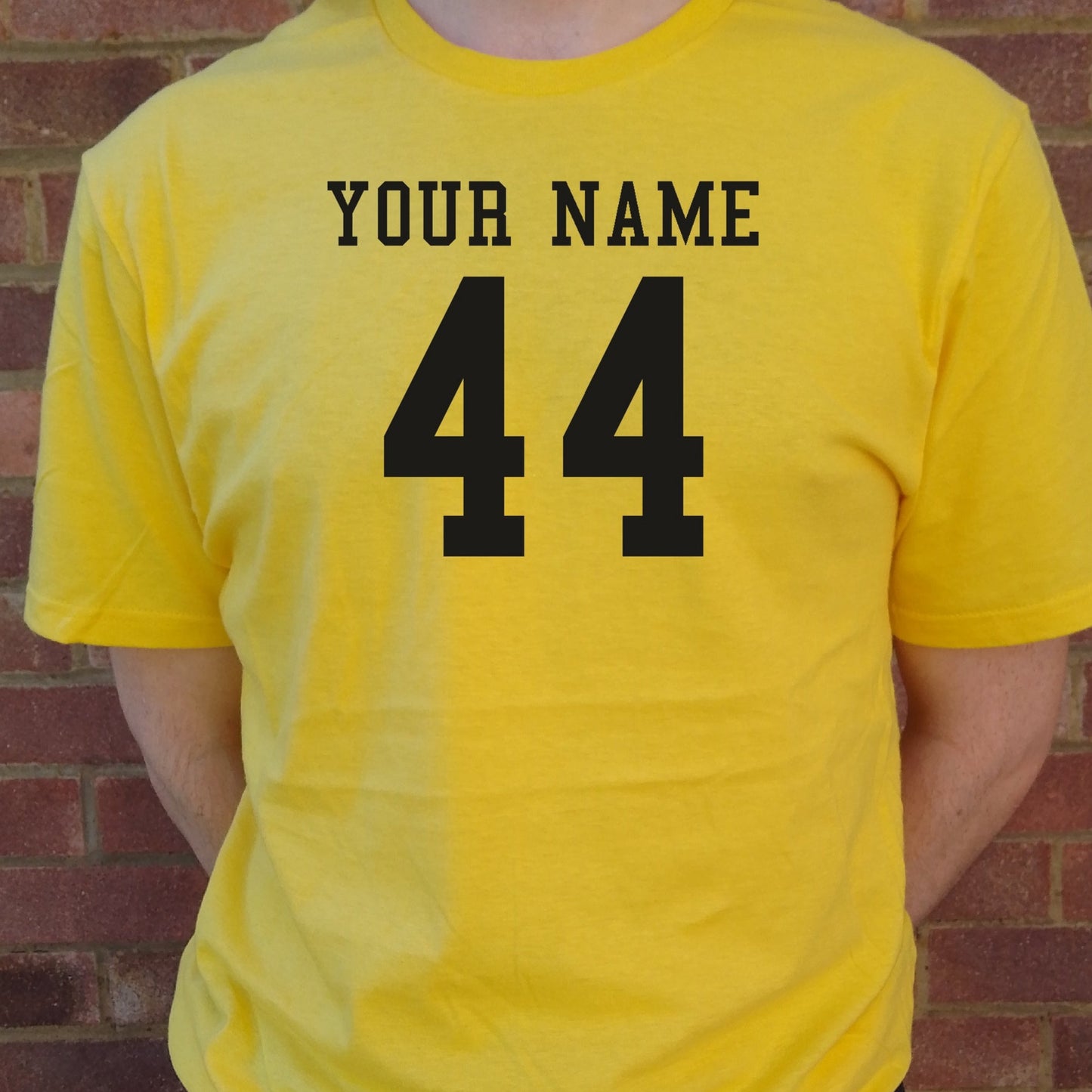 Custom Print Name And Number T-Shirt - Retro College Style, Personalised Varsity Top, Various Colours