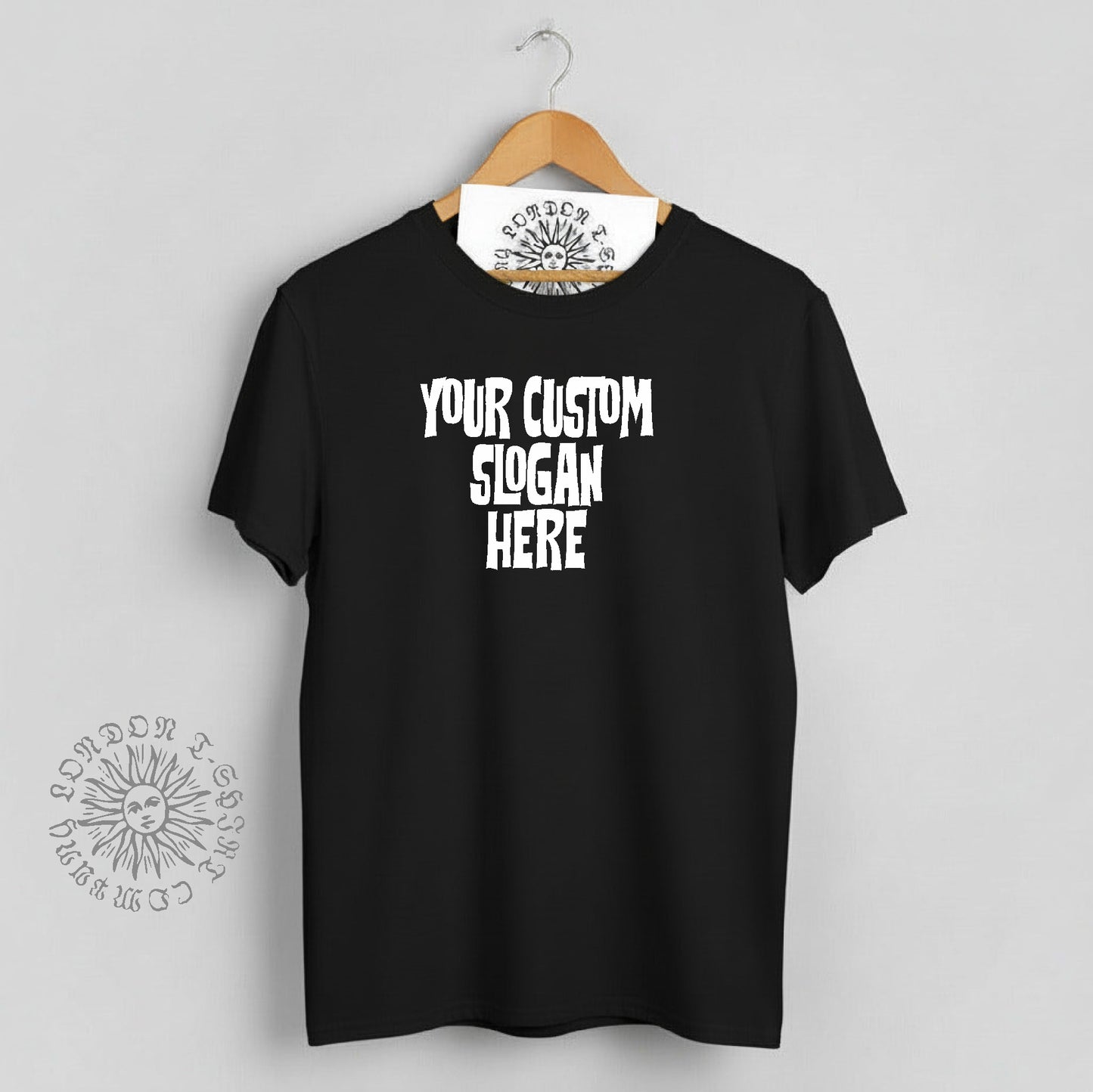 Custom Printed T-Shirt - Personalised Counter Culture Font, Various Colours