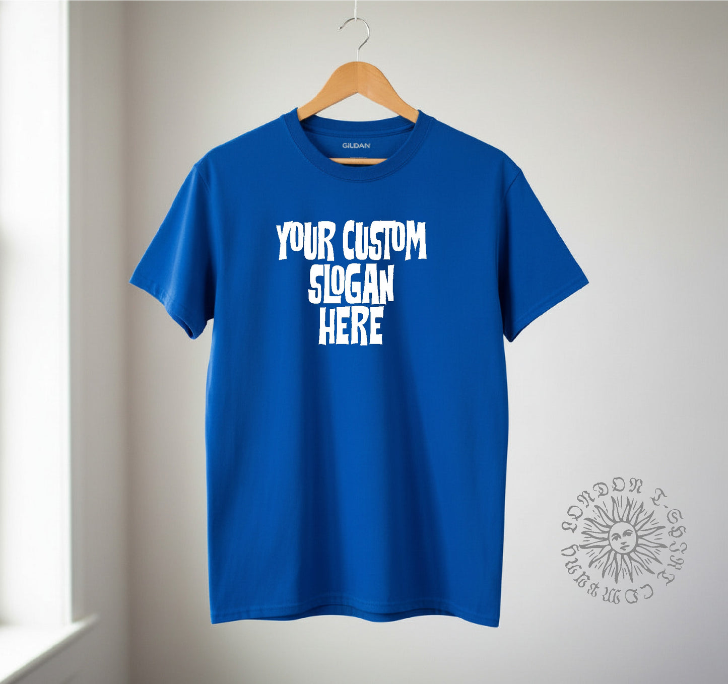 Custom Printed T-Shirt - Personalised Counter Culture Font, Various Colours