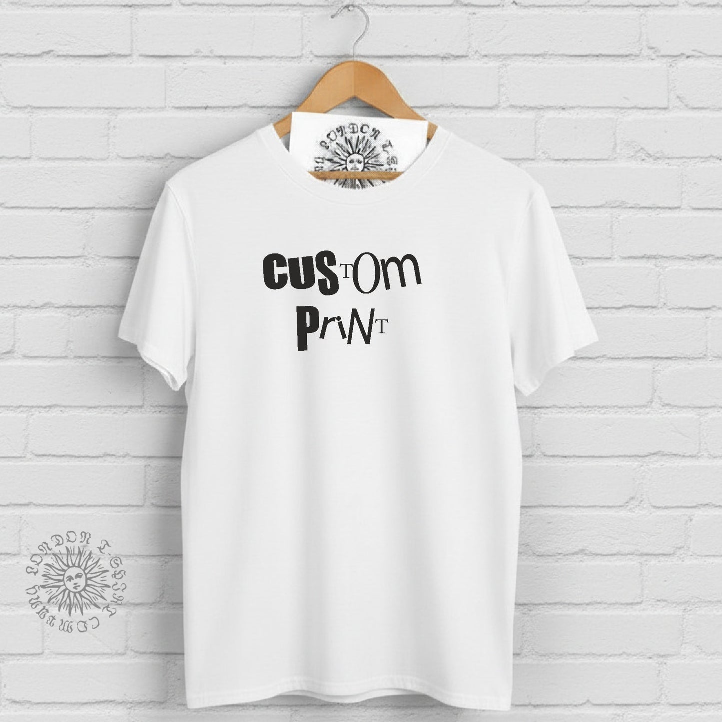 Personalised Custom Printed T-Shirt - Retro Punk, Ransom Note Font, 70s, Various Colours