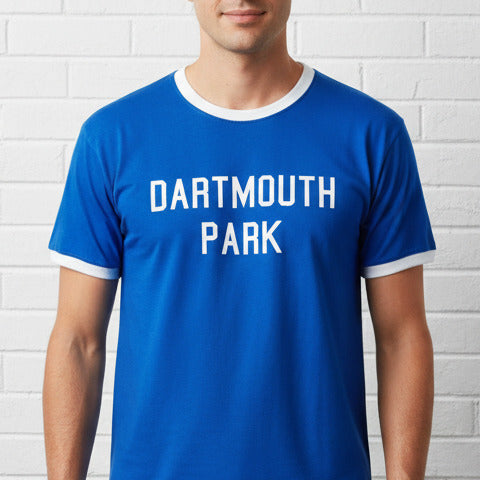 Dartmouth Park Ringer T-Shirt - London Souvenir, Custom Print Available, College Style, Various Colours