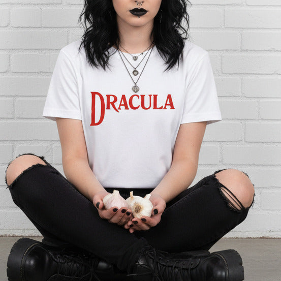 Dracula Unisex T-Shirt - Gothic Horror, Halloween,  Bram Stoker, Also In Black