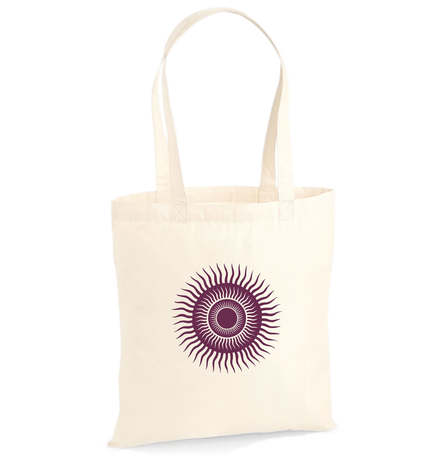 Psychedelic Sun Symbol Organic Cotton Tote Bag - Eye, Psych, Sub Culture