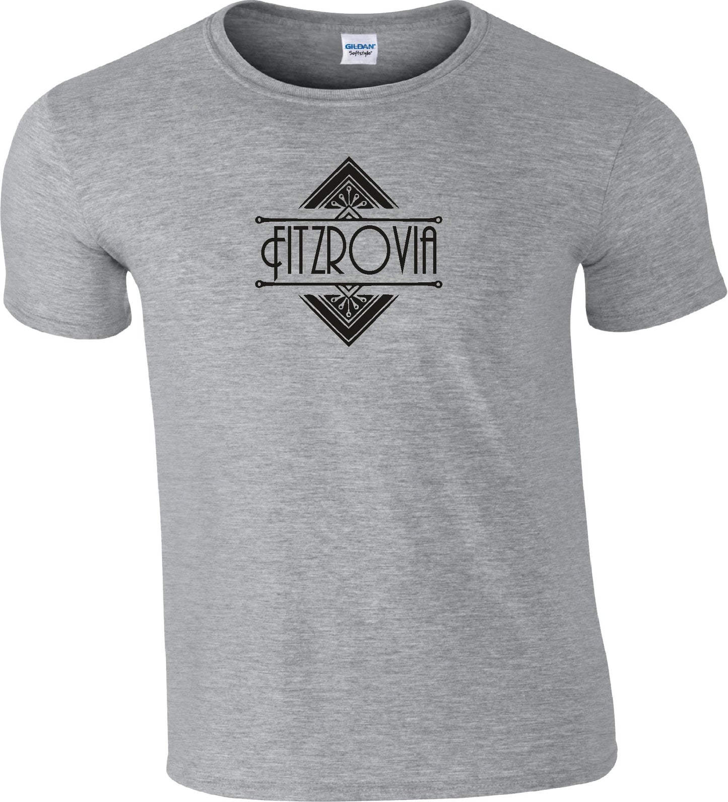 Fitzrovia T-Shirt - Art Deco Logo, London Souvenir, Various Colours