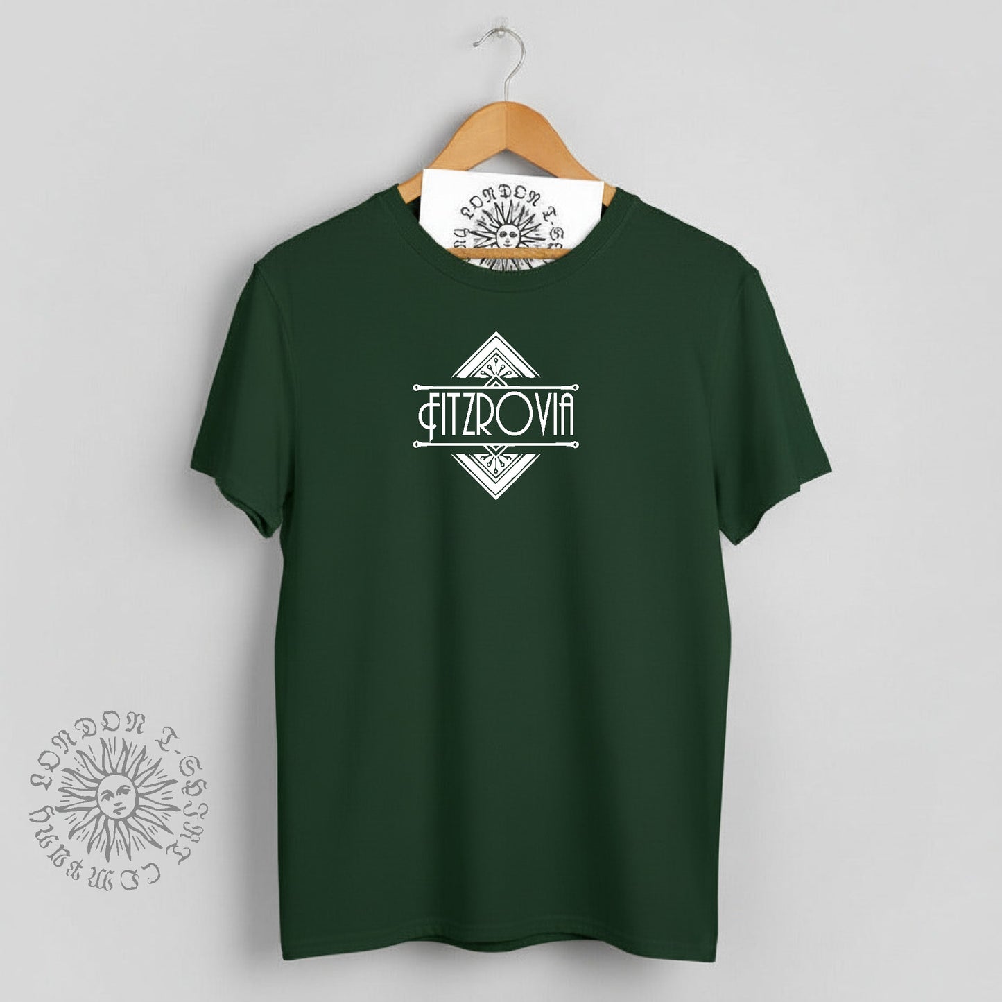 Fitzrovia T-Shirt - Art Deco Logo, London Souvenir, Various Colours