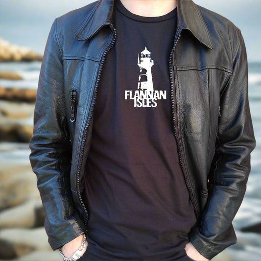 Flannen Isles Lighthouse T-Shirt - Scottish Lore, Various Colours