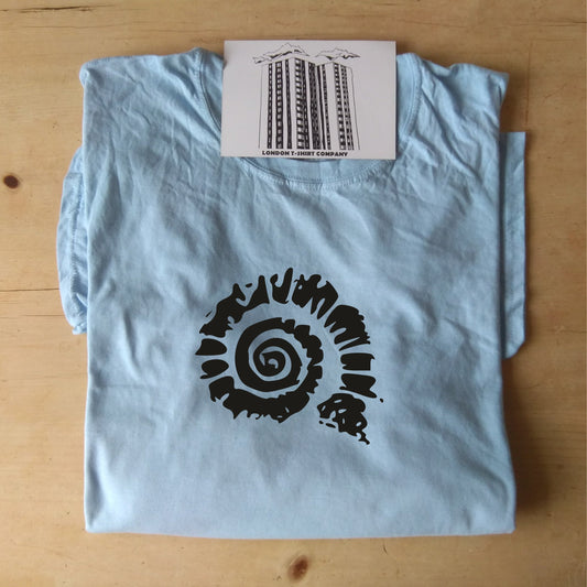 Fossil Sky Blue T-Shirt - Geology, Geography Souvenir, Size Medium, 1 Left