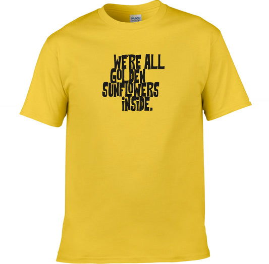 Allen Ginsberg 'Golden Sunflowers' Slogan T-Shirt - Literature, Various Colours
